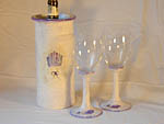 Lavenderware wine cooler & glasses